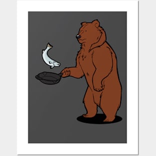 Skillet Bear (Color) Posters and Art